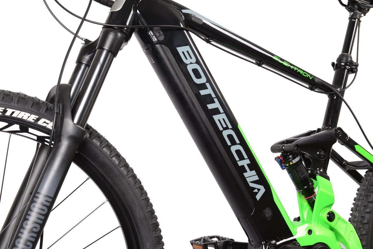 ROWER ELEKTRYCZNY MTB BOTTECCHIA EVO ELEKTRON 29-27,5 CZARNO-ZIELONY M48 19 wytrzymala i lekka rama