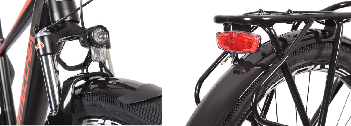 ROWER ELEKTRYCZNY MTB BOTTECCHIA START URBAN 29 9S ZIELONY M52 20,5 swiatlo na tyl i przod