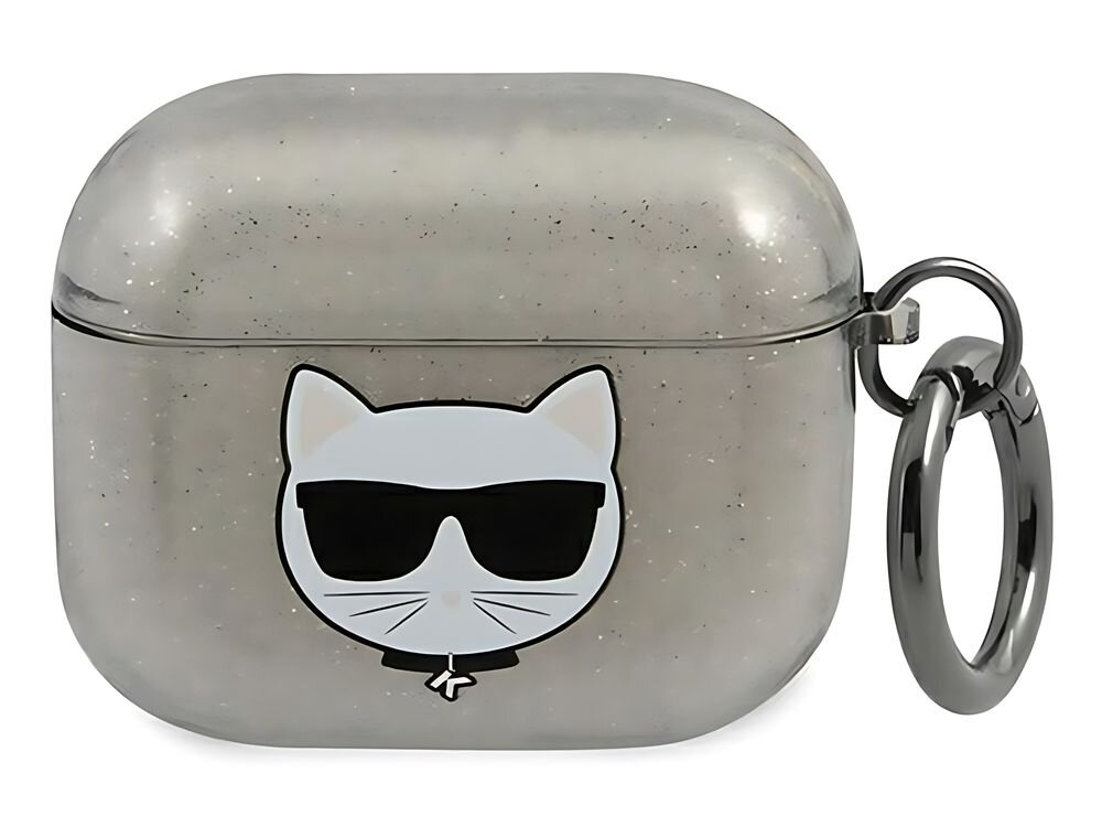 Etui na słuchawki Karl Lagerfeld Glitter Choupette pokrowiec case słuchawki airpods apple