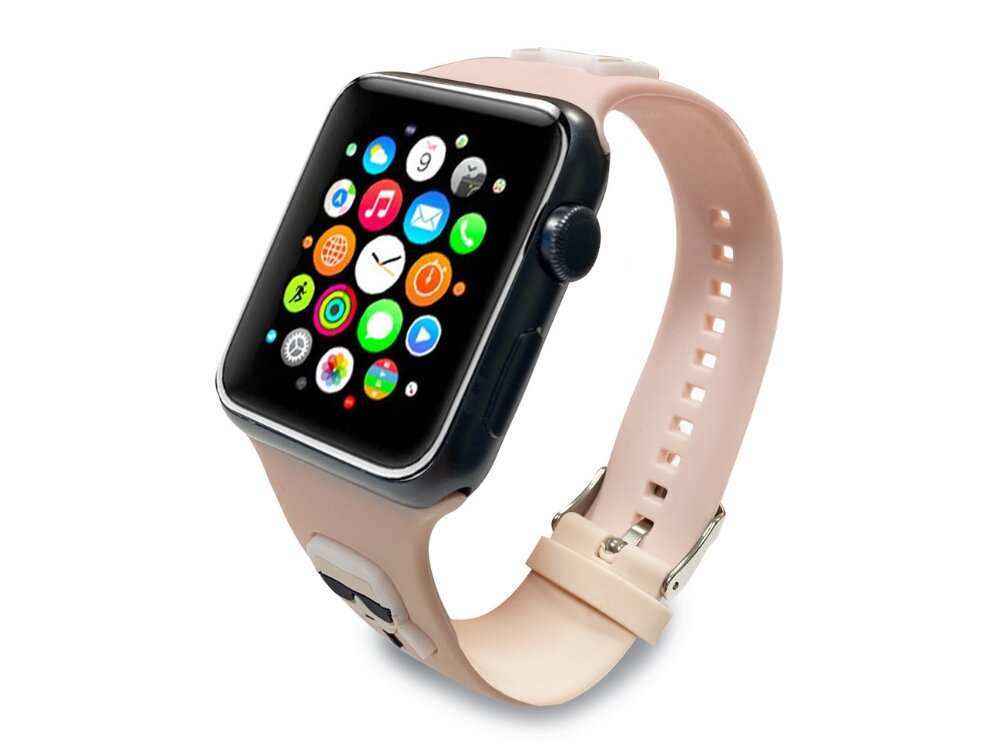 Pasek KARL LAGERFELD Karl & Choupette Head
            silikon motyw lekkość funkcjonalność