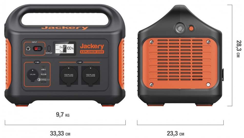 Stacja zasilania JACKERY Explorer 1000EU opakowanie elementy