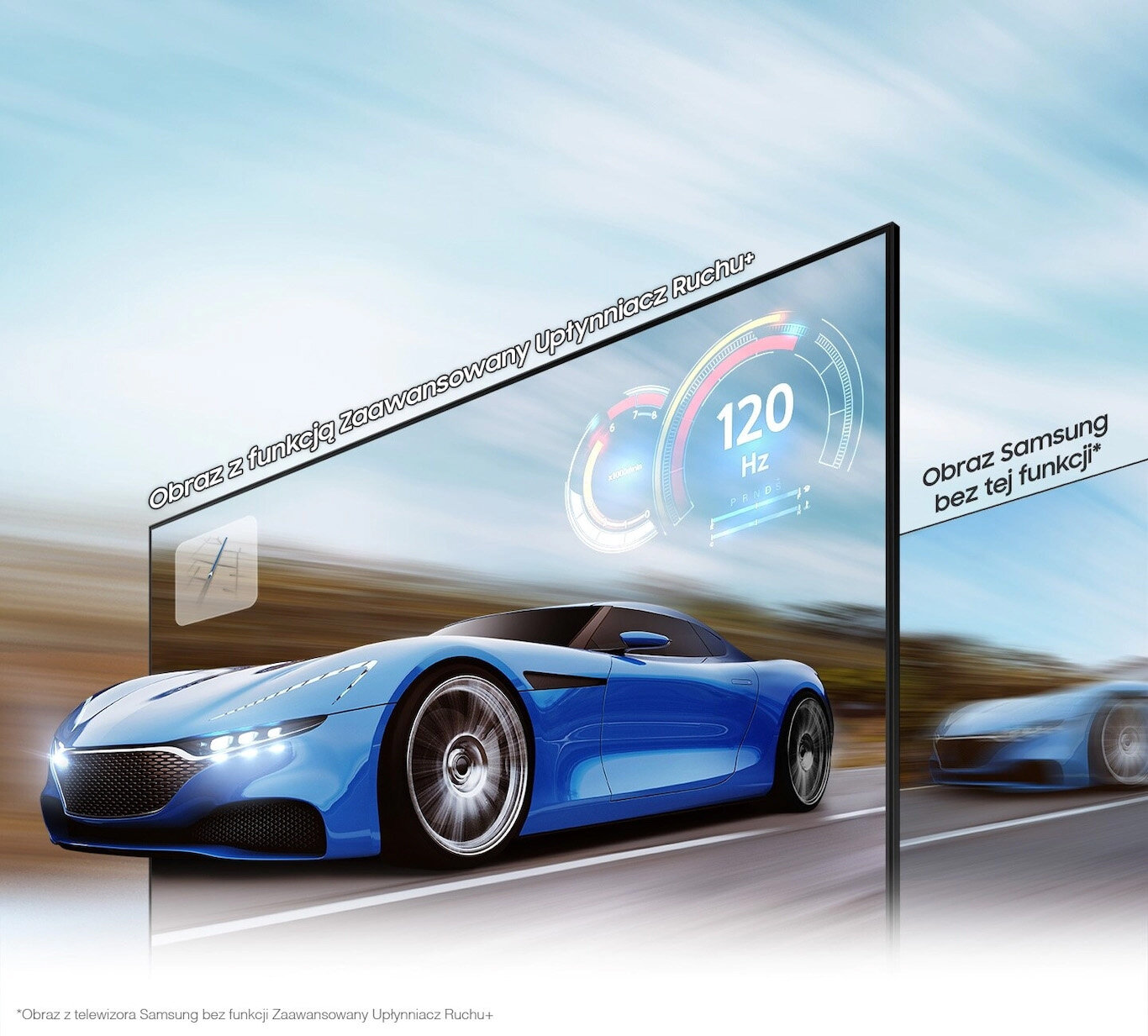 Upłynniacz Ruchu w nowych telewizorach Samsung OLED S95BATXXH dostępnych w Media Expert redukuje zakłócenia obrazu Upłynniacz Ruchu w nowych telewizorach Samsung OLED S95BATXXH dostępnych w Media Expert redukuje zakłócenia obrazu