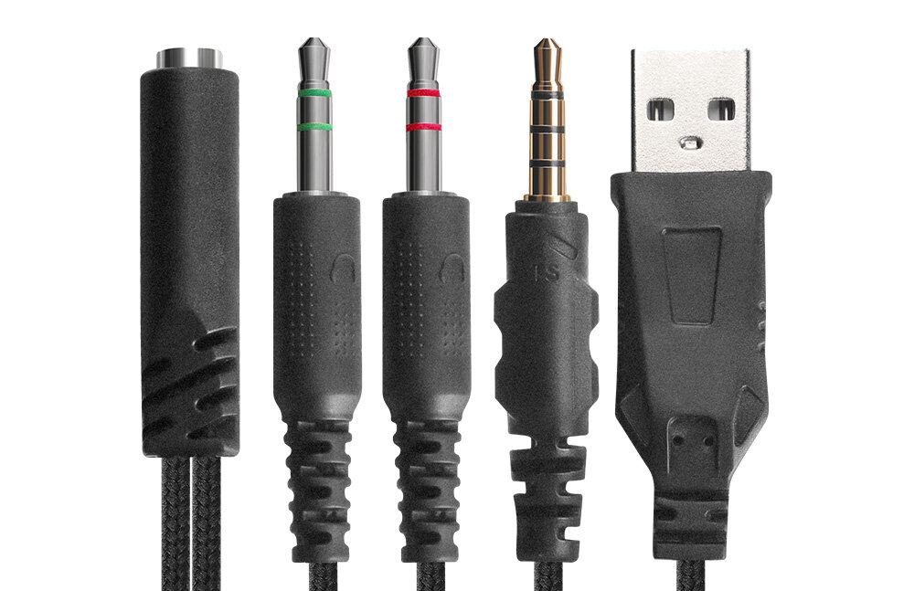 Słuchawki MARVO HG8960 Pro zastosowanie złącza wtyki kable