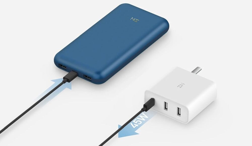 Powerbank XIAOMI Zmi Pro 20000mAh QB82 pojemność porty zasilanie ładowanie smartfon tablet laptop moc szybkość usb