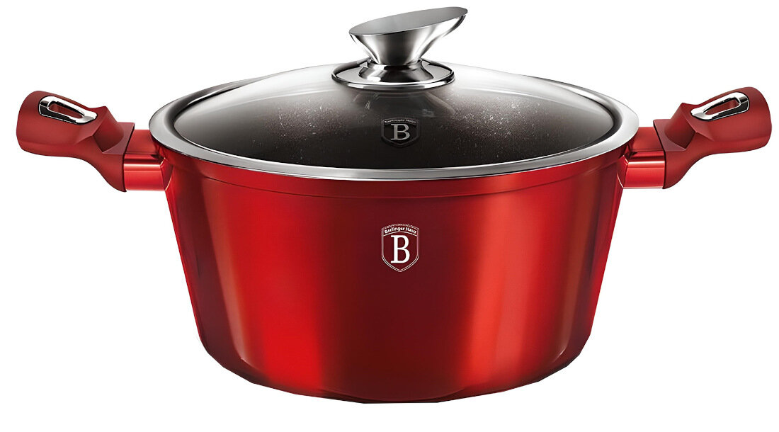 Zestaw garnkow BERLINGER HAUS Metallic Line Burgundy BH/7046 (6 elementow)