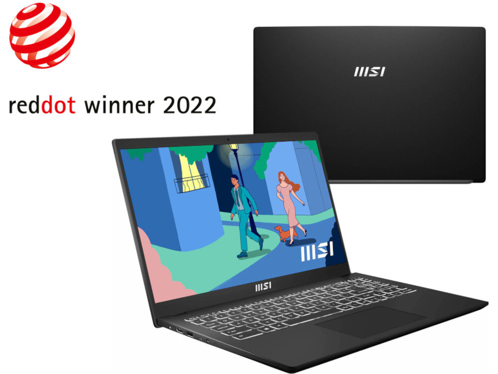Laptop MSI Modern 15 nagroda reddot