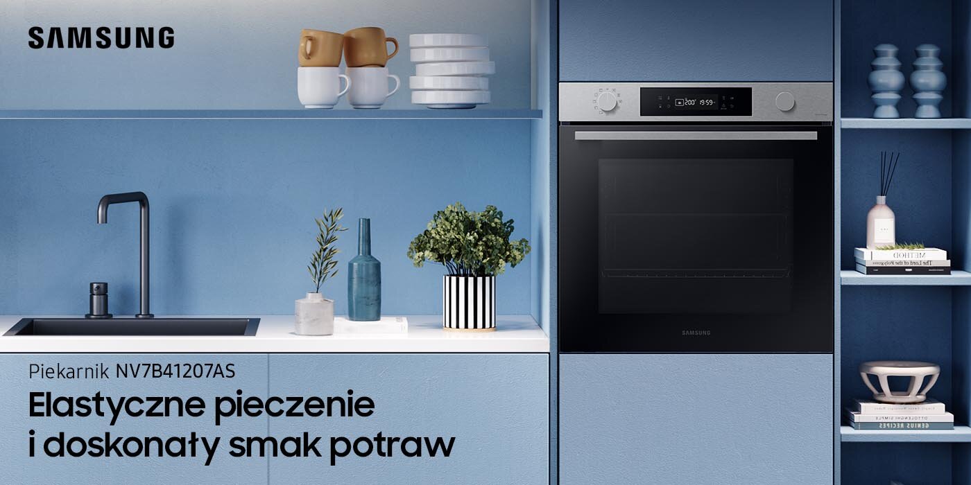 Wygoda pieczenia z piekarnikiem Samsung NV7B41207AS dostępnym w sklepach Media Expert