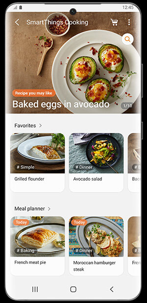 Przepisy dostępne w SmartThings Cooking przedstawione na grafice Przepisy dostępne w SmartThings Cooking przedstawione na grafice