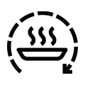 Ikona funkcji utrzymania temperatury potraw Ikona funkcji utrzymania temperatury potraw