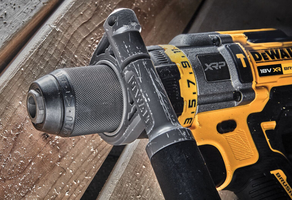 Wiertarko-wkrętarka DEWALT DCD999T1 jednotulejowy samozaciskowy uchwyt wiertarski 13 mm z blokadą wrzeciona uchwyt magnetyczny