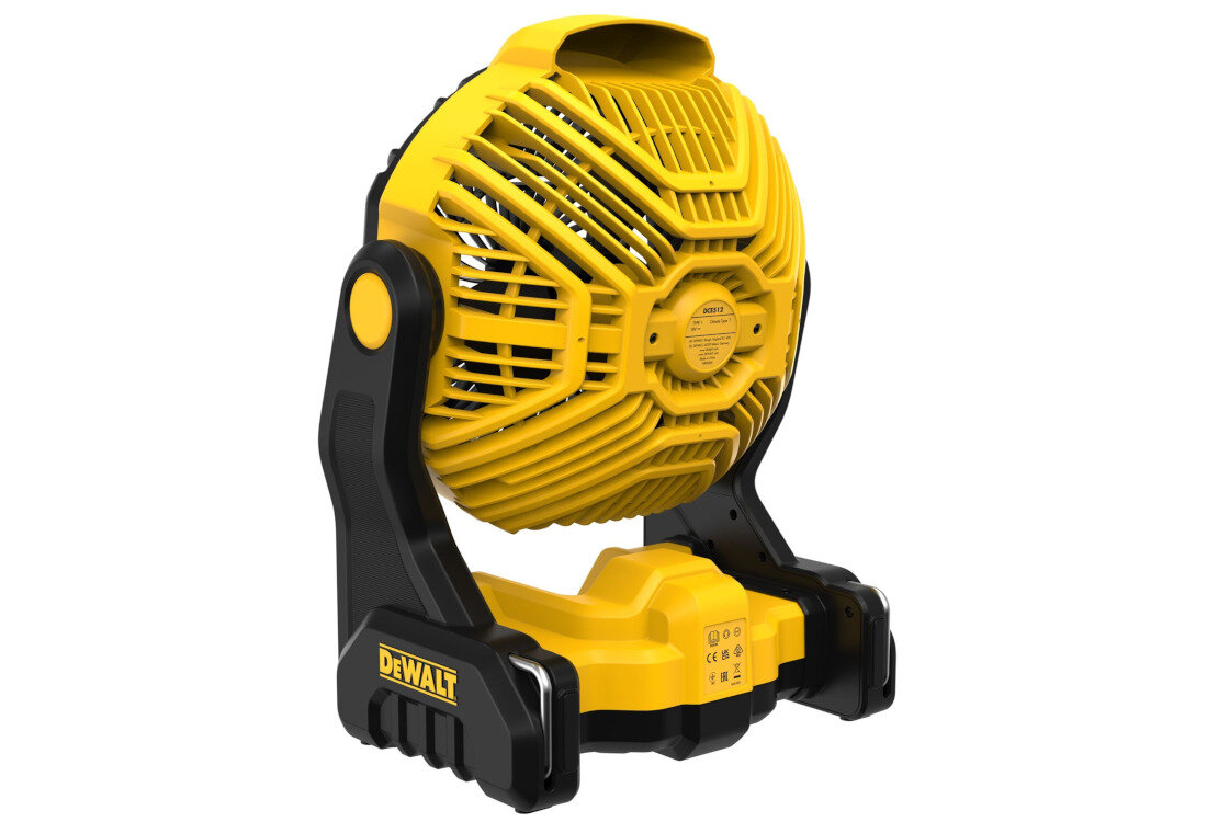 Wentylator DEWALT DCE512N Regulacja kąta nawiewu Obracana głowica zakres łatwo dostosować nawiew potrzeby Płynna regulacja prędkości dostosowanie Od lekkiego powiewu po mocny strumień powietrza kontrola