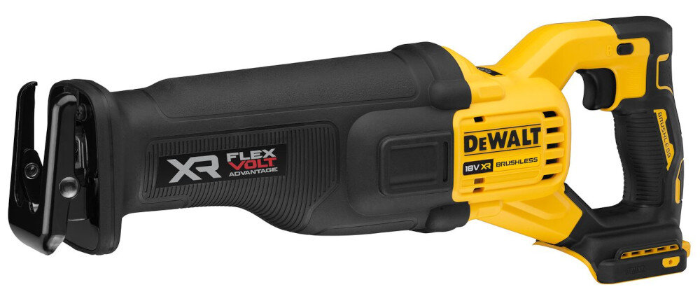 Piła szablasta DEWALT DCS386NT-XJ do typowych prac wyburzeniowych do niezwykle precyzyjnych zadań specjalnych inteligentny spust do zmiennej prędkości obrotowa głowica dioda LED