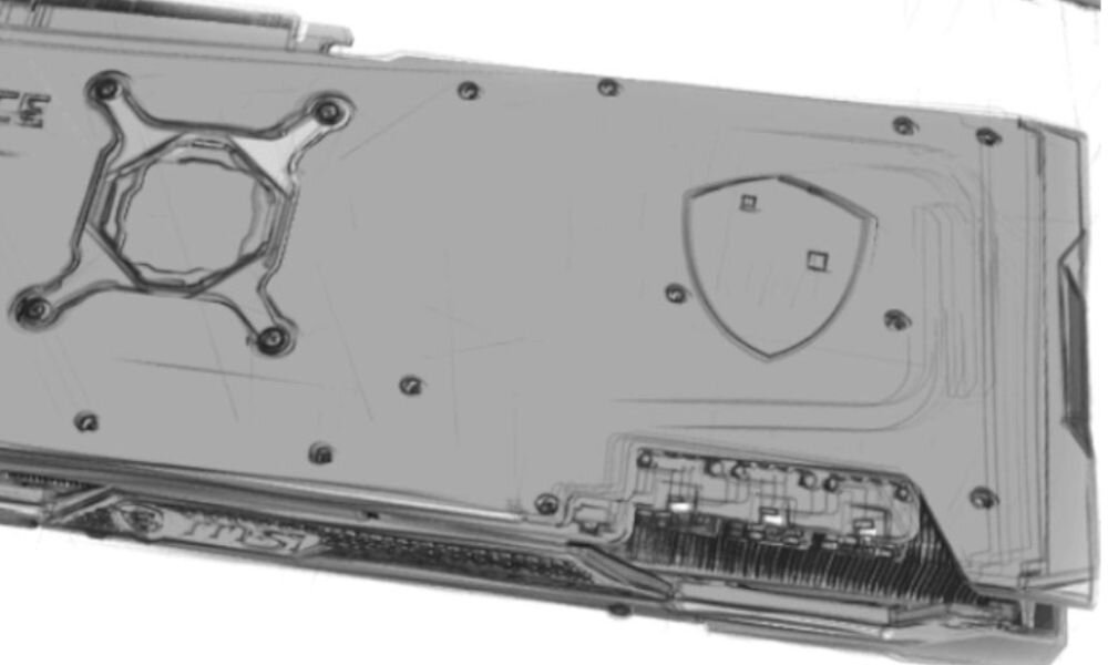 MSI GeForce RTX 3080 Suprim X LHR 12GB tyl