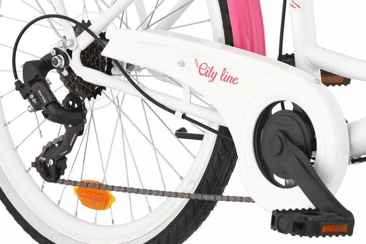 Rower młodzieżowy INDIANA Moena 24 cale dla dziewczynki bialy