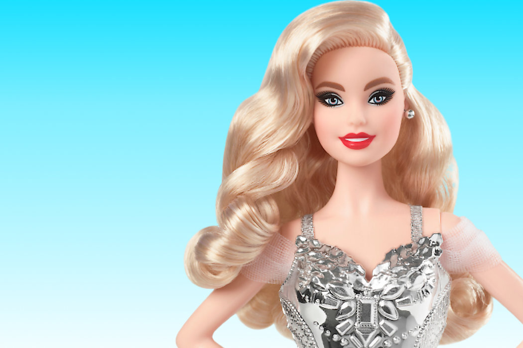 Lalka Barbie Signature swiateczna 2021 GXL18 podszewka suknia