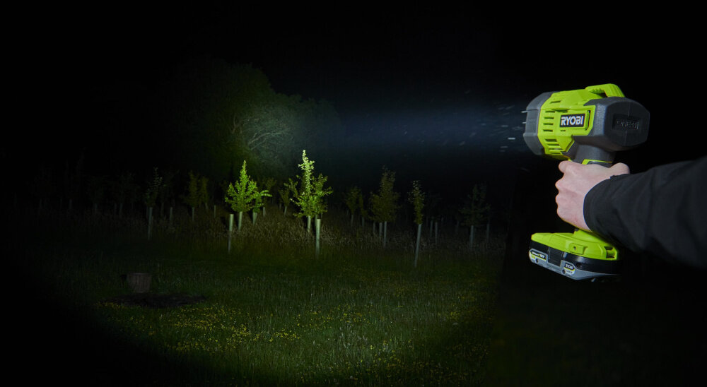 Lampa warsztatowa RYOBI RLS18-0 waga 0,6 kg latwa do przenoszenia i obslugi niezawodne wydajne oswietlenie uchwyt