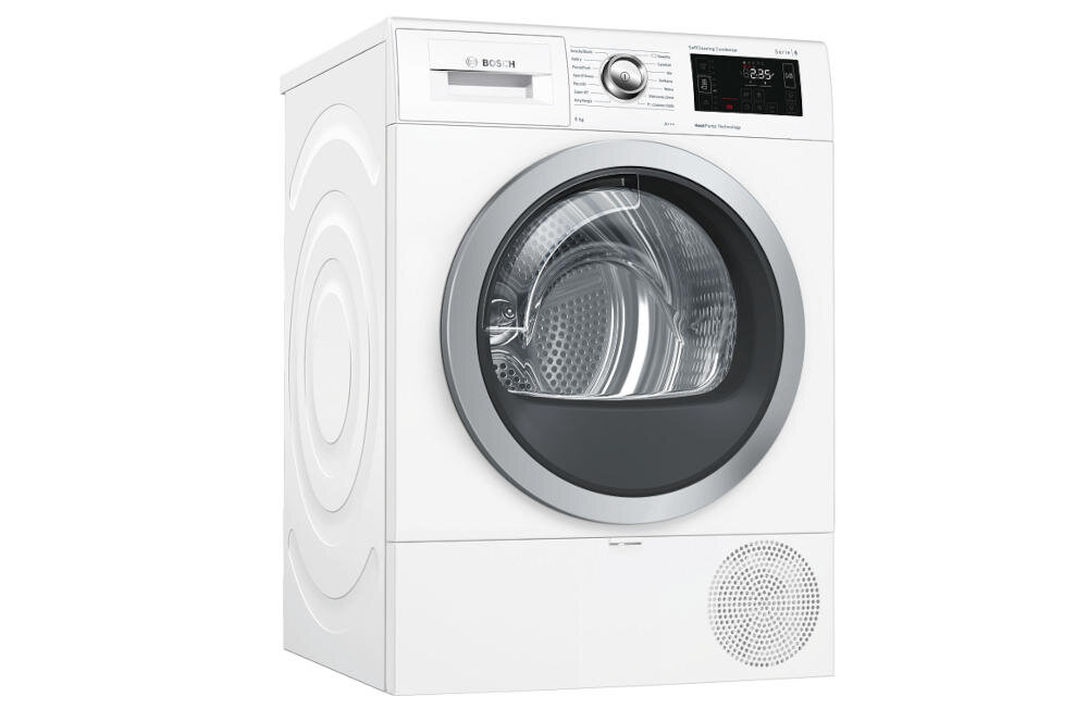 BOSCH WTW876K0PL suszarka urządzenie czas suszenie rodzina ubrania wnętrze odzież