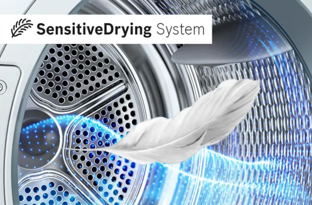 BOSCH WTW876K0PL sensitivedrying suszenie delikatny podmuch ciepłe powietrze ochrona tkaniny