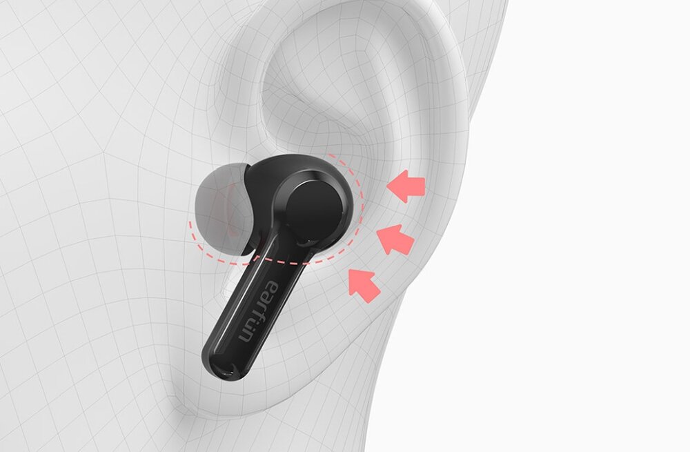 Słuchawki dokanałowe EARFUN Air Pro 2 utwory dźwięk przetworniki brzmienie redukcja szum potrzeby rozmowy połączenie czass pracy odporność woda obsługa