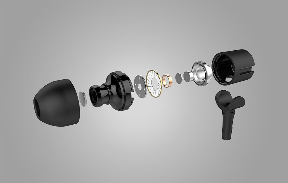 Słuchawki dokanałowe EDIFIER P205 budowa wewnętrzna   