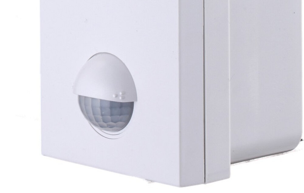 Lampa ogrodowa EL HOME ML-20B7 Biały pasywny czujiki podczerwieni PIR kat detekcji 140 stopni zasieg do 9 metrow aktywuje oswietlenie przez zmiane temperatury sensor foto-optyczny dostosowany do warunkow oswietleniowych automatycznie wylaczajac swiatlo w ciagu dnia
