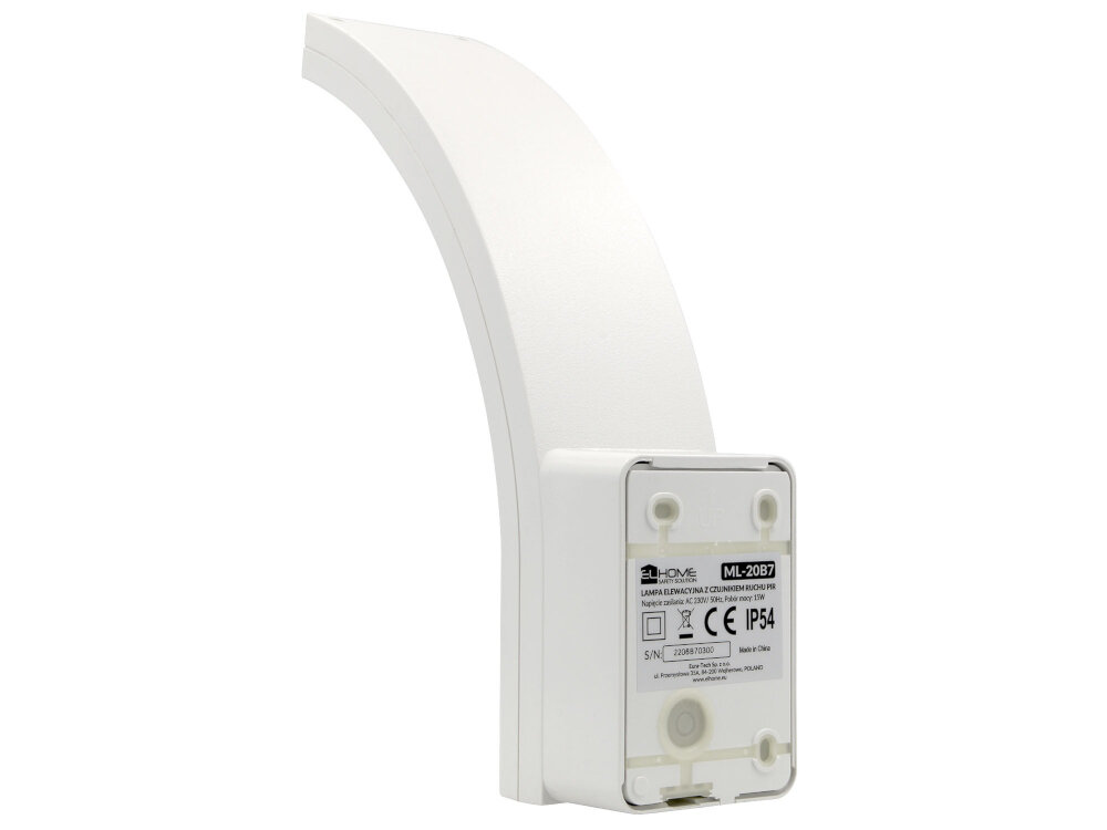 Lampa ogrodowa EL HOME ML-20B7 Biały uniwersalna oswietlenie zewnetrzne posesji oswietlenie pomieszczen wszechstronna bezpieczenstwo komfort uzytkowania stopien ochrony IP54