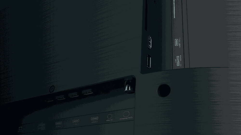 Telewizor KIVI U740LB  - złącza