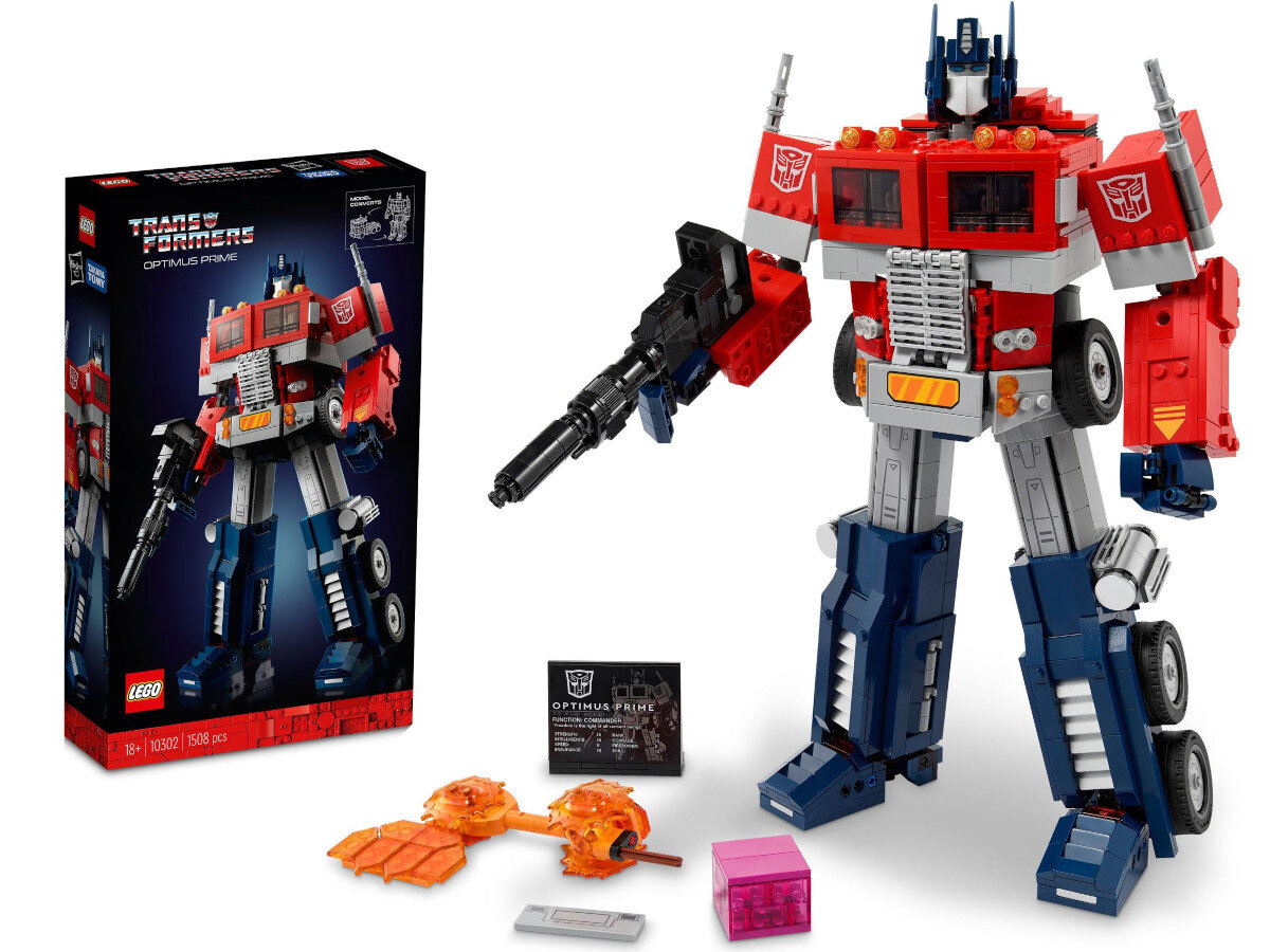 LEGO Icons Optimus Prime 10302 zawartosc opakowania elementy