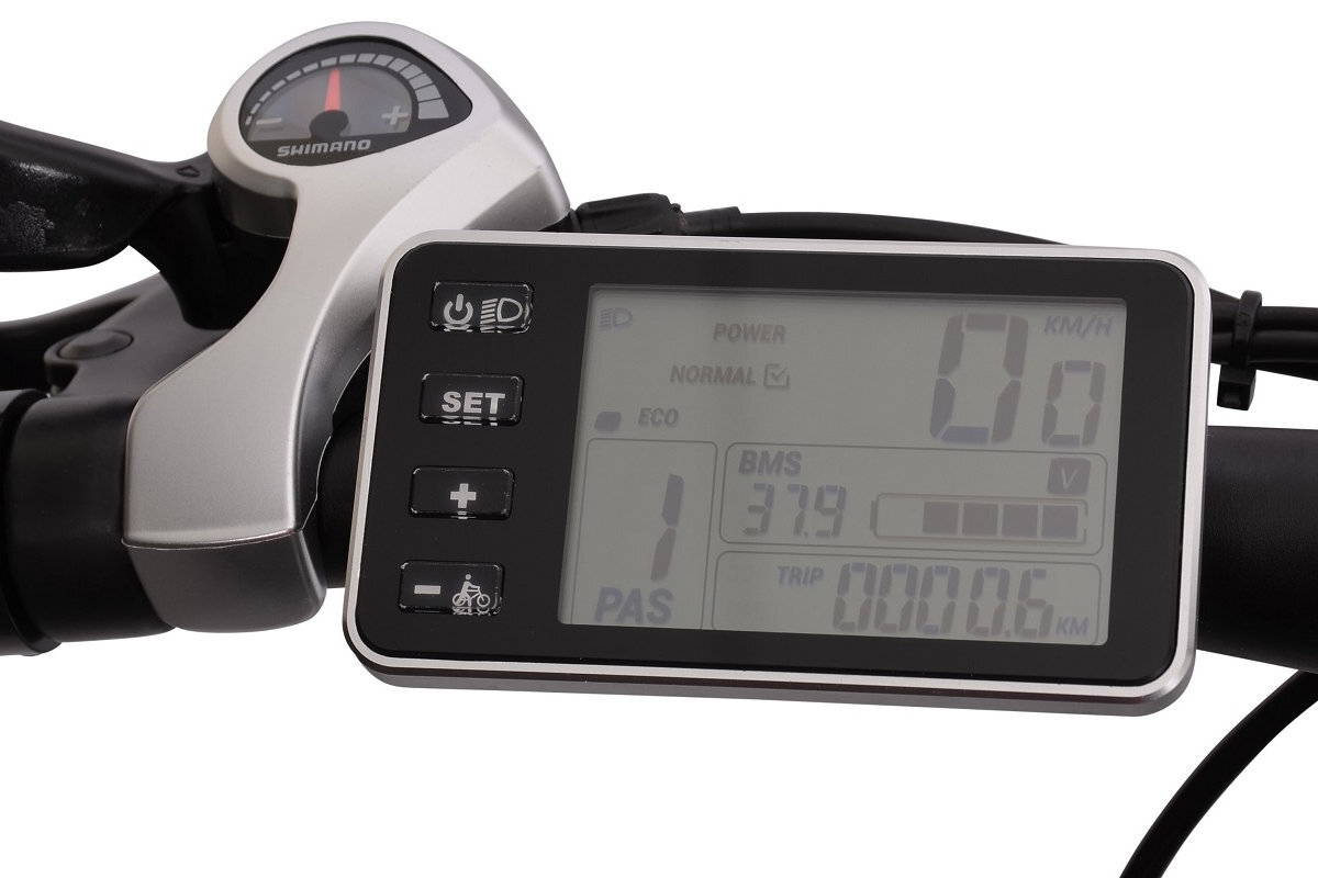 Rower elektryczny INDIANA E3000 M18 27.5 cala meski Czarny zasieg bateria wyswietlacz