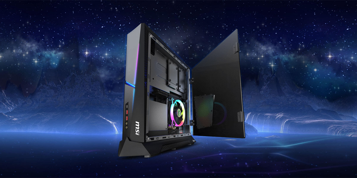 Komputer MSI MEG Trident X 12VTE-074PL i7-12700KF 32GB RAM 1TB SSD 1TB HDD GeForce RTX3080Ti Windows 11 Home pael metalowy szklo hartowaane