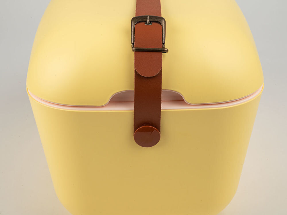 Lodówka POLARBOX Amarillo Verde Agua Classic 1831 design funkcjonalność skórzany pasek stabilne zamknięcie