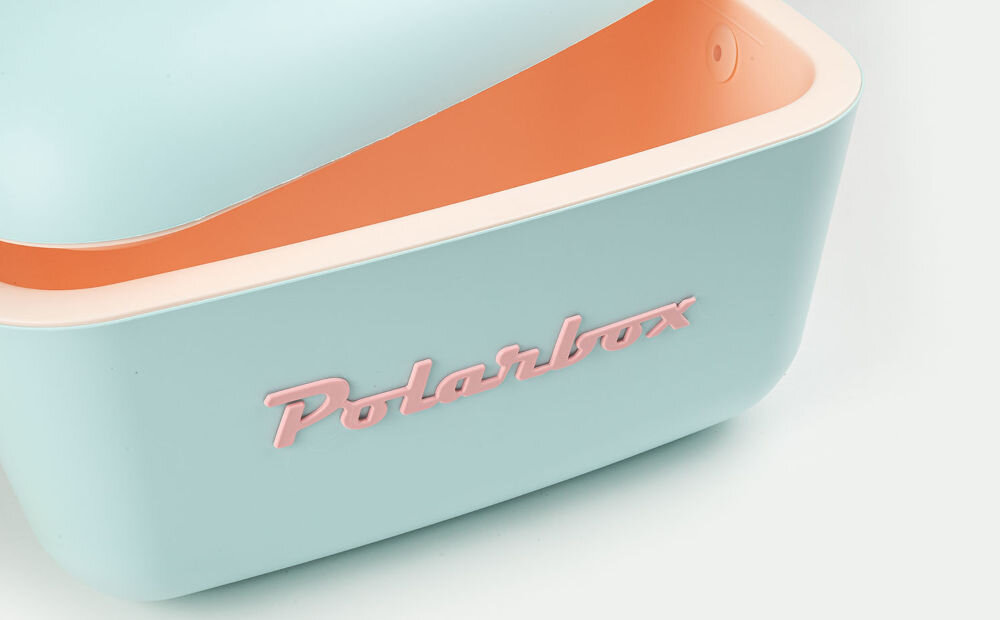 Lodówka POLARBOX Celeste Rosa Baby Pop 1832 design stylowy kolor pasek skóra dwie sprzączki 