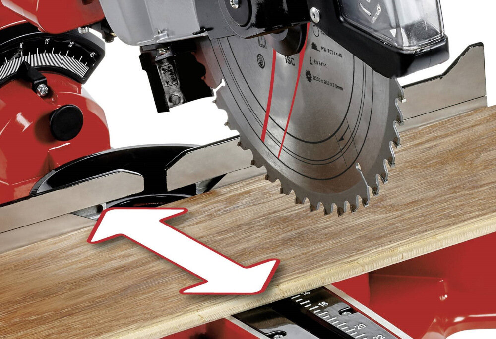 Pilarka ukosowa EINHELL TC-SM 2534-1 Dual zintegrowana funkcja przeciągania do szerokich elementów