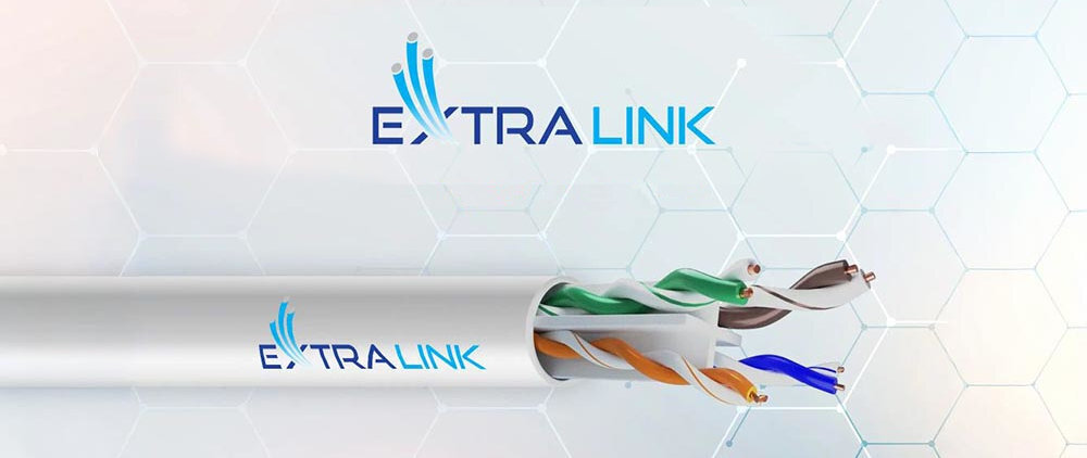 Kabel EXTRALINK - kabel z widocznymi żyłami na jasnym tle