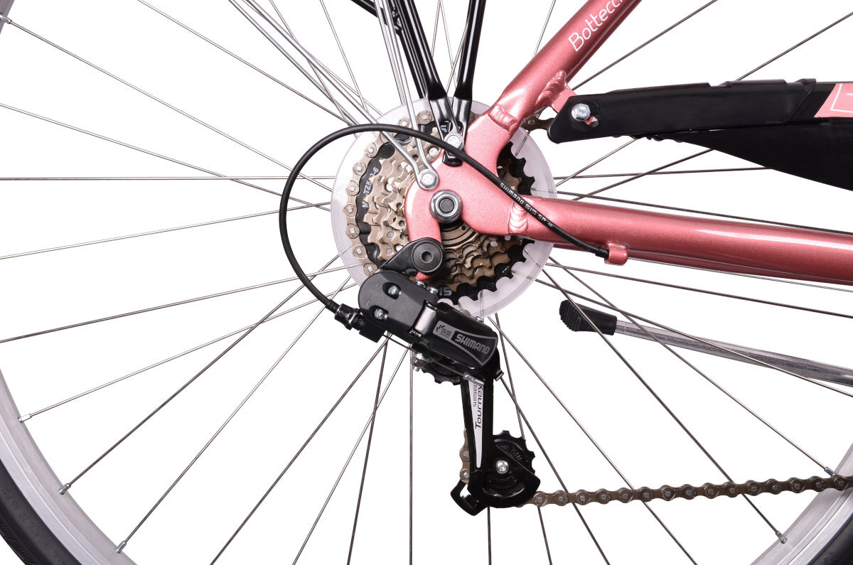 ROWER BOTTECCHIA TRK 200 28 RÓŻOWY D44 17 wybor biegow do warunkow