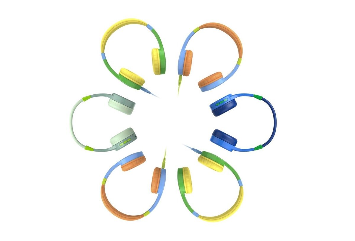 Słuchawki nauszne Hama Kids Guard współpracujące z asystentami głosowymi i działające na złączu Jack 3,5 mm