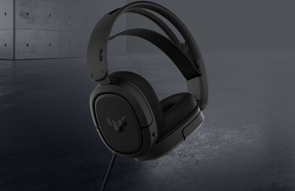 Słuchawki ASUS TUF Gaming H1 Wireless aktwyna redukcja szumów jakość wykonanie przetworniki łączność bezprzewodowa mikrofon regulacja głośność nauszniki pałąk regulacja
