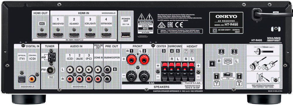 Kino domowe ONKYO HT-S5915 - łączność