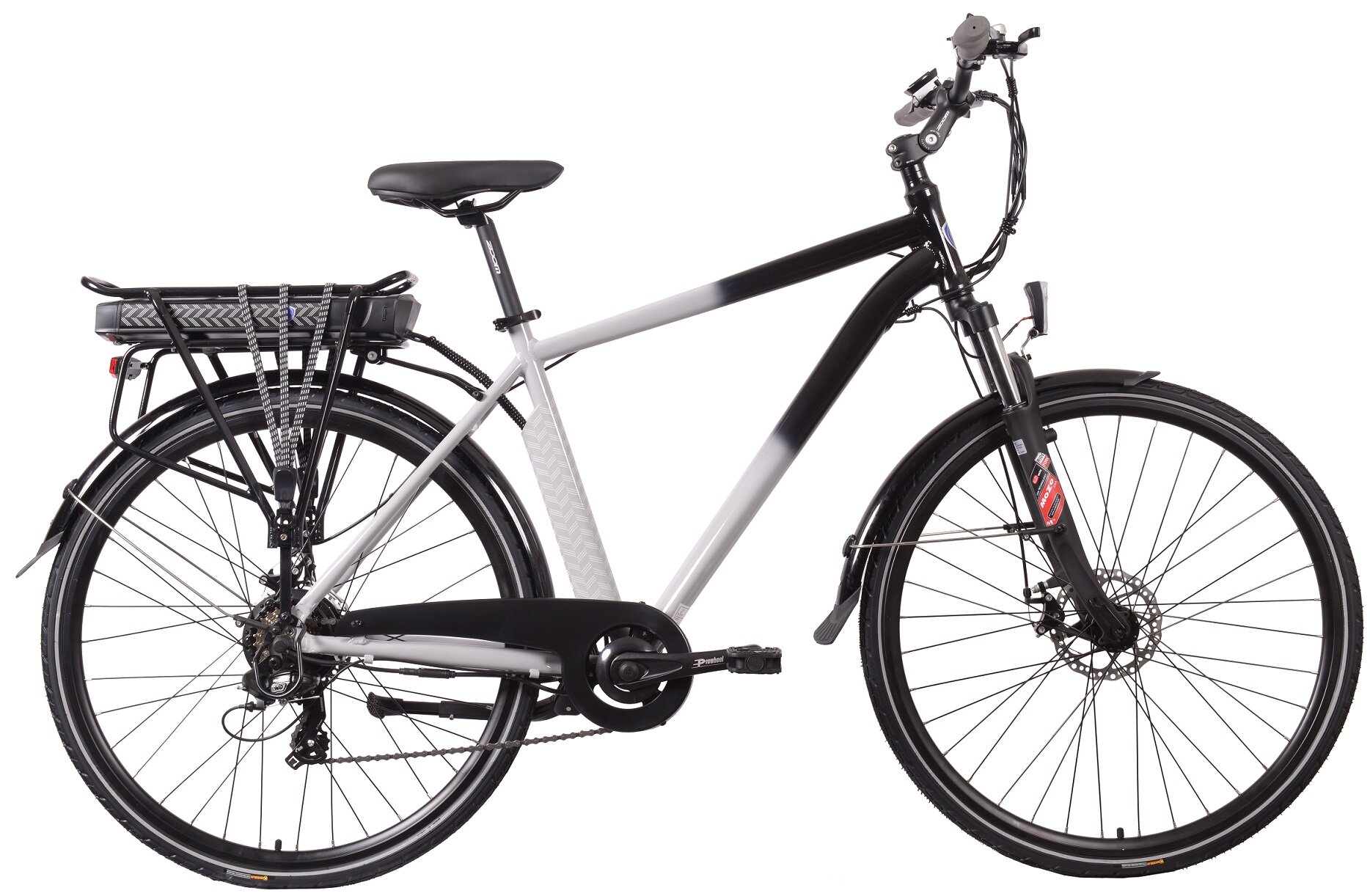 ROWER ELEKTRYCZNY MIEJSKI LANCIA YPSILON ESTRO 28 SZARO-CZARNY M51 20