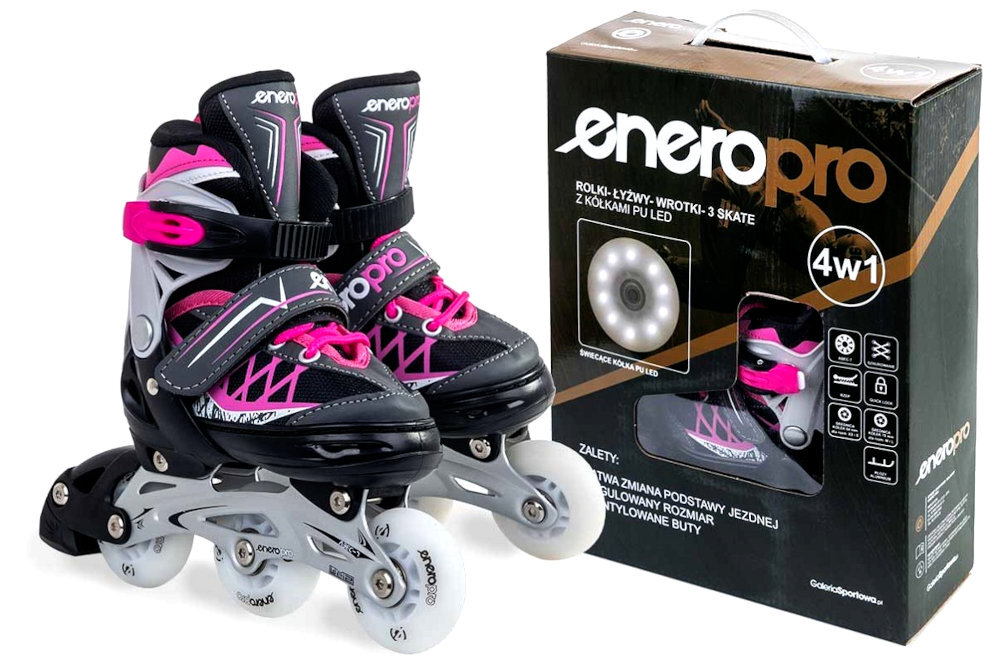 Łyżworolki ENERO PRO 1040745 4w1 opakowanie