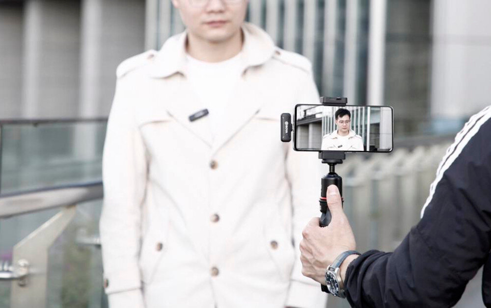 Zestaw bezprzewodowy BOYA BY-WM3T1-U tryb redukcji szumow