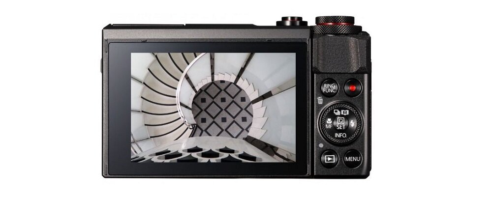 Aparat CANON PowerShot G7 X Mark II widok tył ekran wyświetlacz