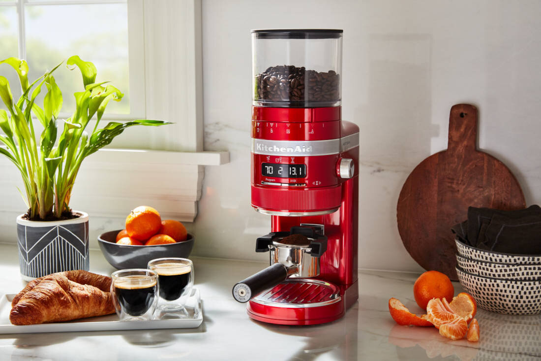 Mlynek do kawy KITCHENAID 5KCG8433EER Czerwony profesjonalne zarna smak precyzja stopien mielenia
