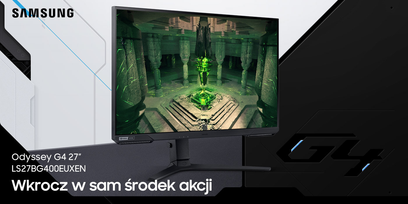 Monitor Samsung Odyssey G4 z ekranem IPS 27 cali Monitor Samsung Odyssey G4 z ekranem IPS 27 cali