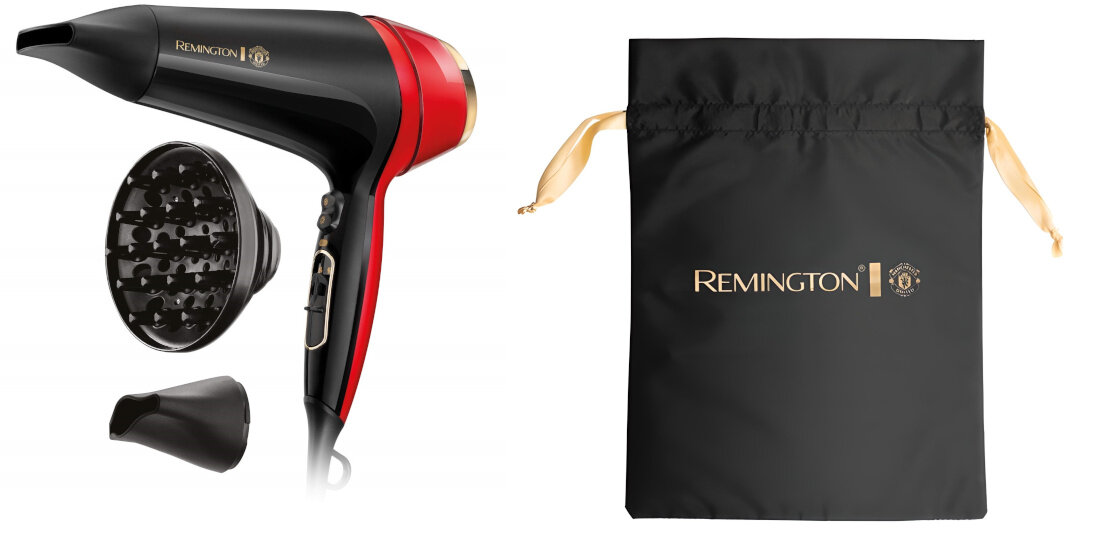 Suszarka REMINGTON Thermacare Pro Manchester United D5755 koncentraktor dodatek głęboki dyfuzor akcesoria możliwości Etui do przechowywania