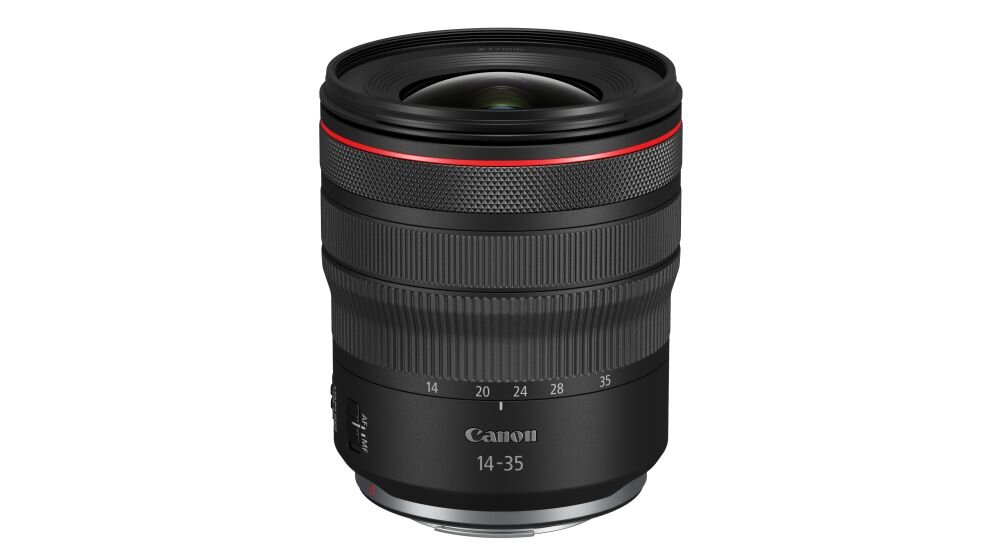 Obiektyw CANON RF 14-35mm F4 L IS USM ogniskowa przysłona ostrość pierścienie optyka soczewki powłoki montaż bagnet światło jasność zoom filtry waga