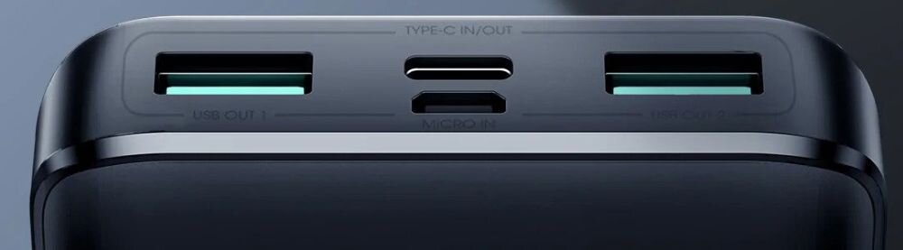 Powerbank JOYROOM JR-QP192   pojemność moc porty wyjścia USB-A USB typ-C ładowanie szybkość ekran diody wymiary waga odporny bezpieczny