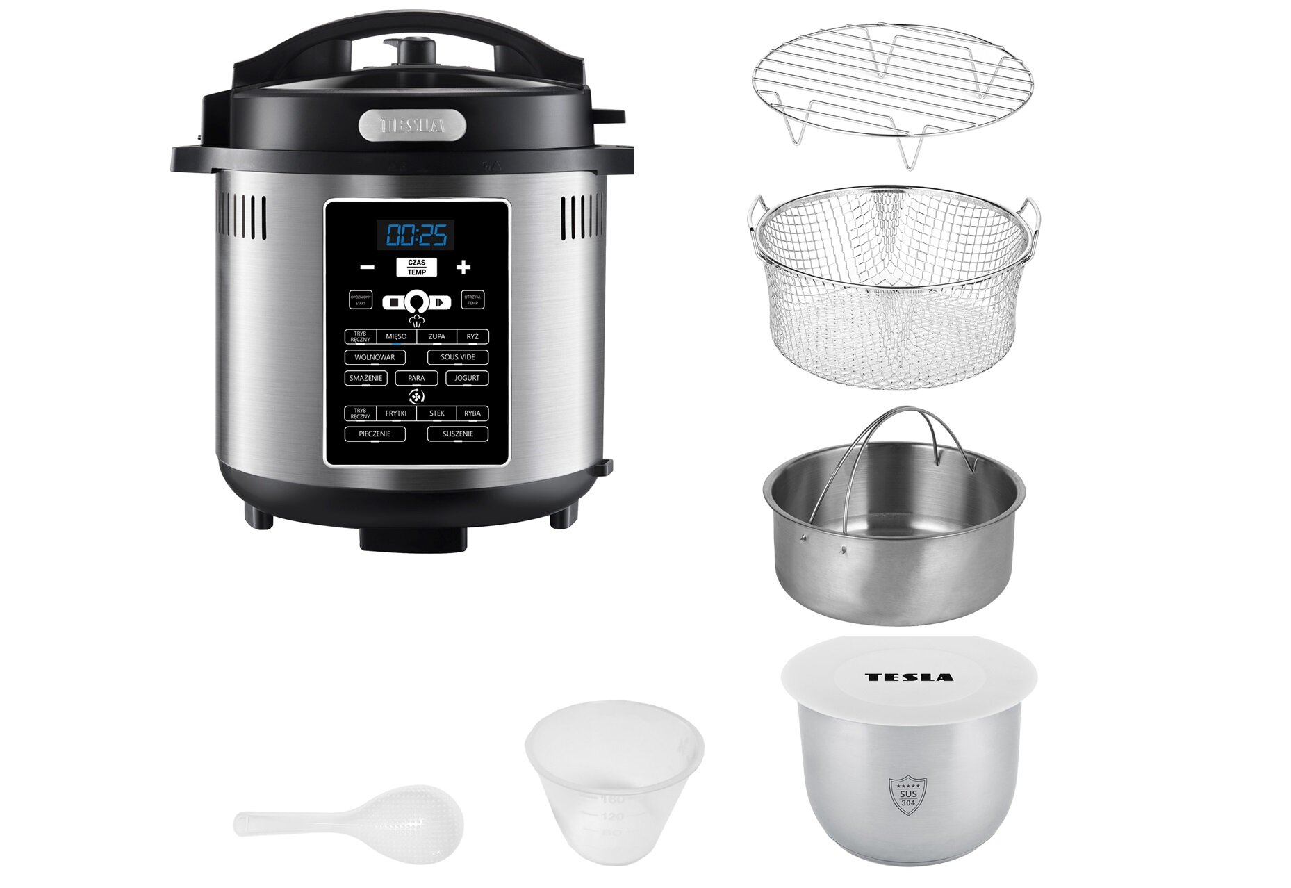 MULTICOOKER TESLA ELITECOOK M80 DELUXE gotowanie na parze czas działanie