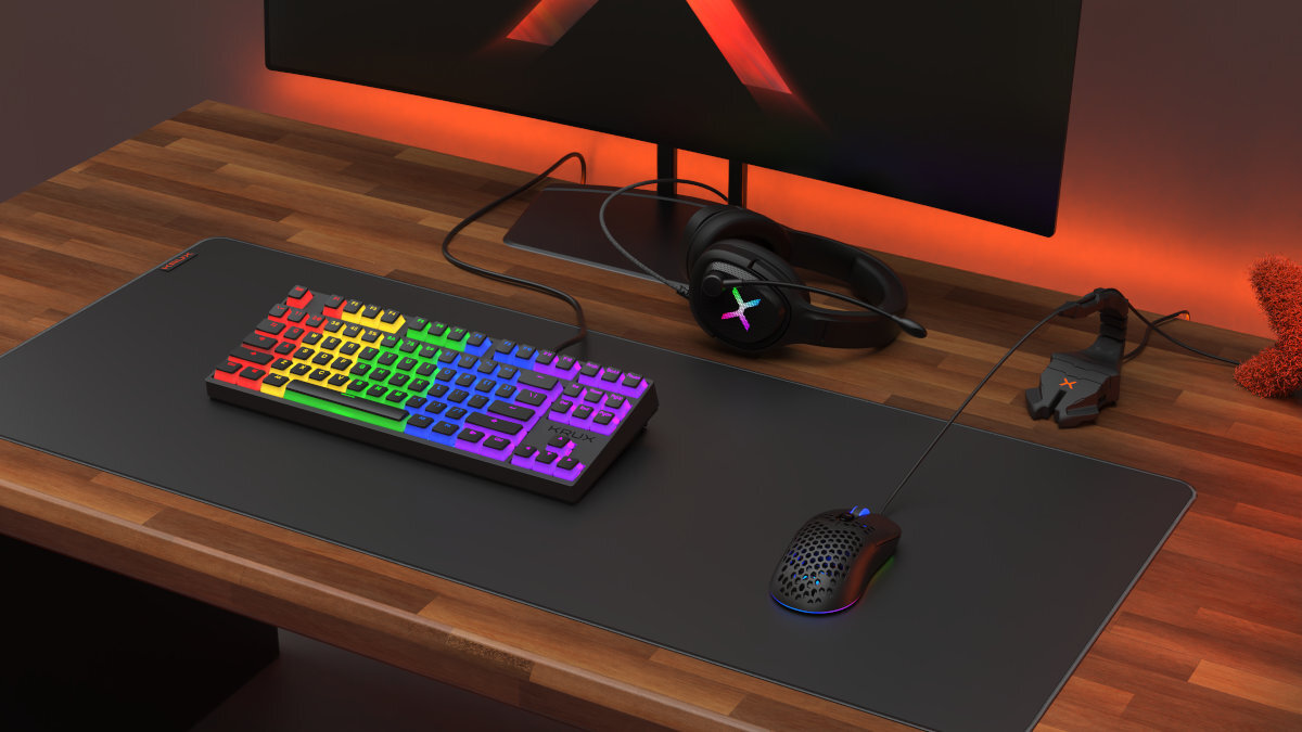 Klawiatura KRUX Atax Pro RGB Pudding Outemu Black software konfiguracja