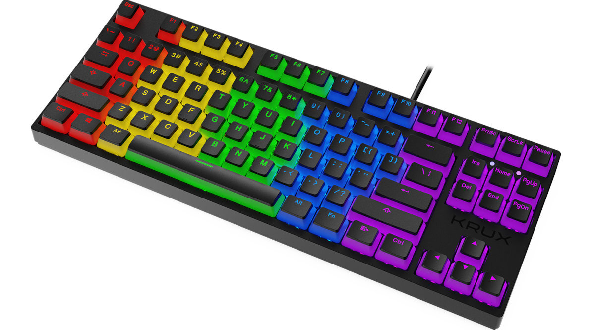 Klawiatura KRUX Atax RGB Pudding Outemu Black kompatybilność konsole